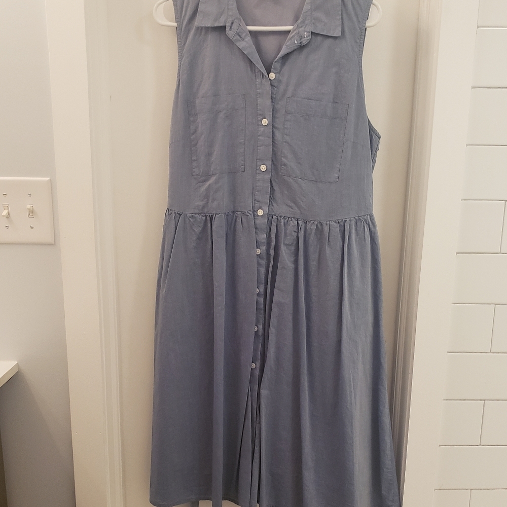 Sleeveless button down dress